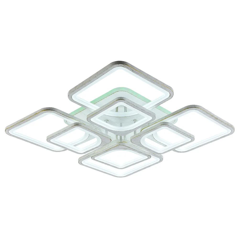 Светодиодная люстра 8057/4+4 WHT A 224W+10W RGB Profit Light патино золото