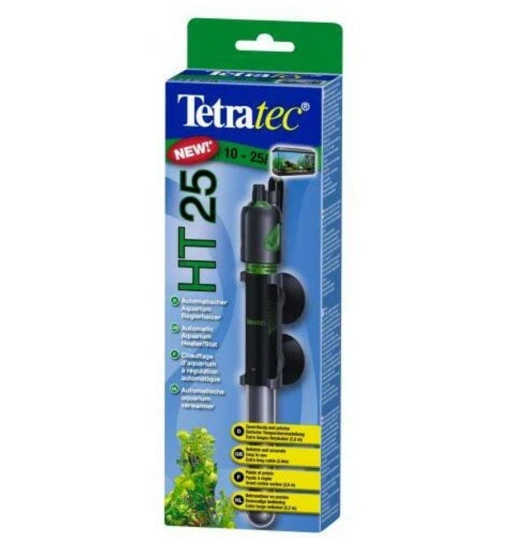 Нагреватель Tetra HT 25 Вт для аквариума 10 - 25 л (стеклянный, регулируемый)