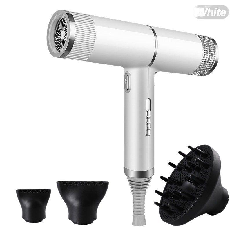 Фен для волос New Concept Hair Dryer с тремя насадками, серебристый