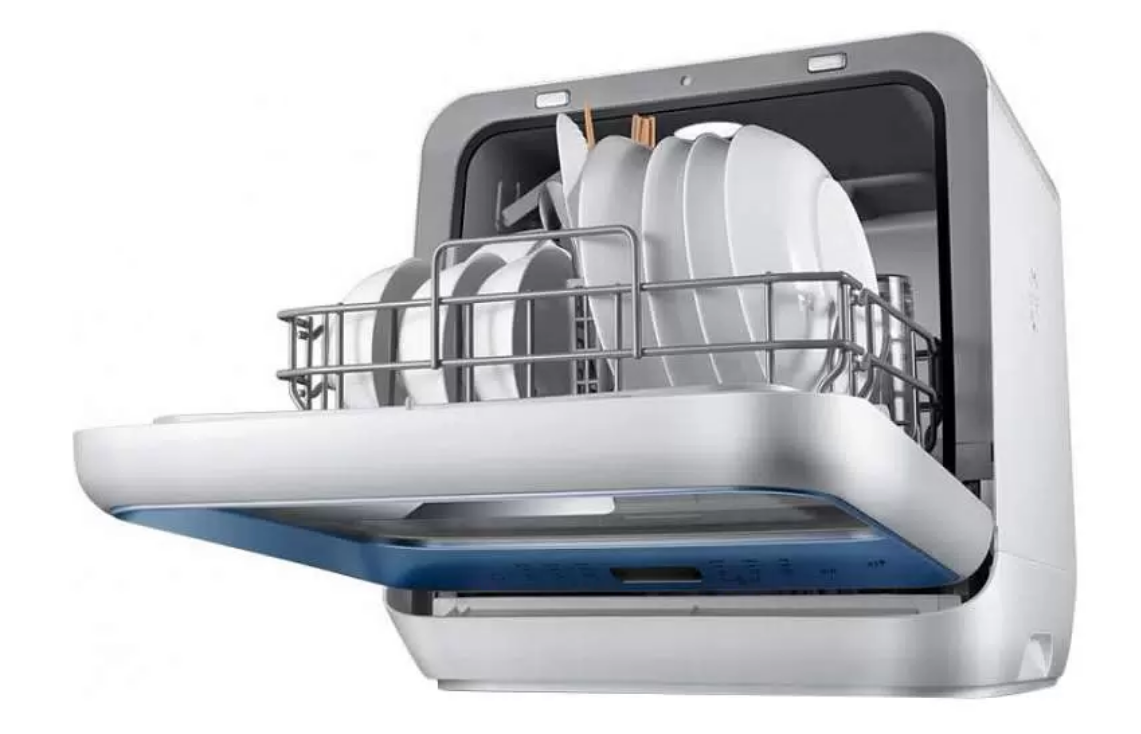 Посудомоечная машина Midea MCFD42900BL MINI белый, голубой
