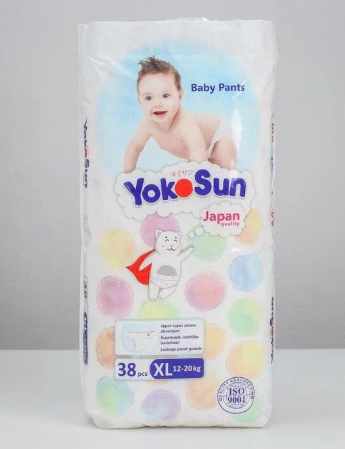 Подгузники-трусики Yokosun XL (12-20 кг) 38 шт