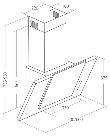 Вытяжка наклонная Akpo WK-4 Mirt ECO