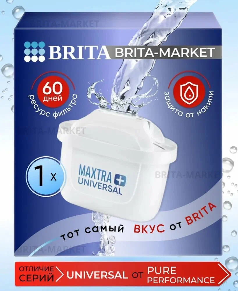 Картридж сменный фильтр для воды Брита BRITA MAXTRA+ Универсальный 1 шт