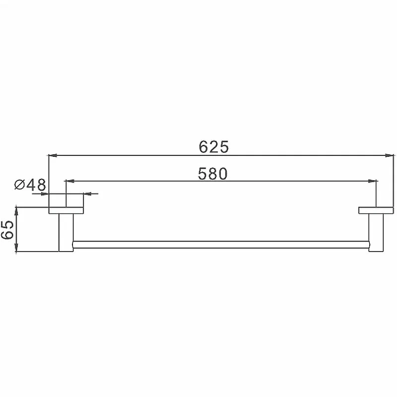 Полотенцедержатель одинарный 60см черный HB8701 HAIBA