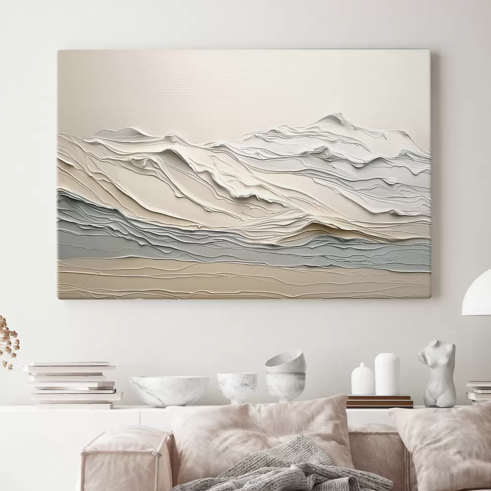 ART DEBUT Картина на холсте интерьерная Горы Абстракция, 80х115 см