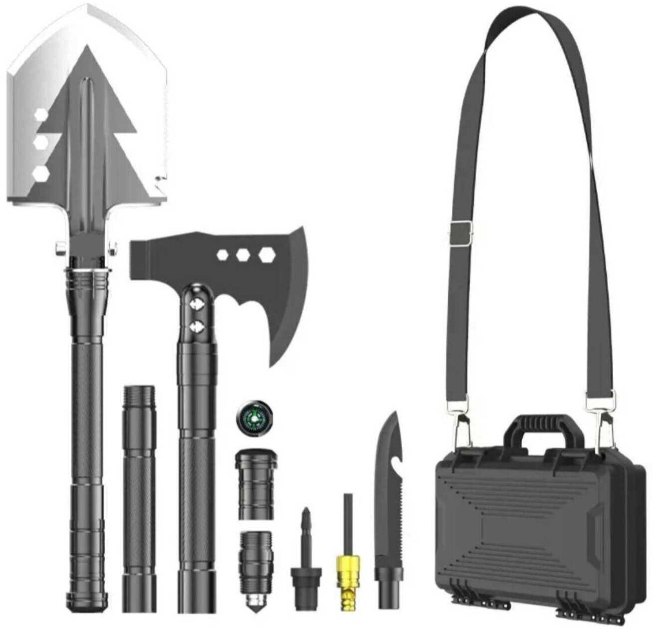 Home Black Chrome - многофункциональный складной топор-лопата multifunctional tool set