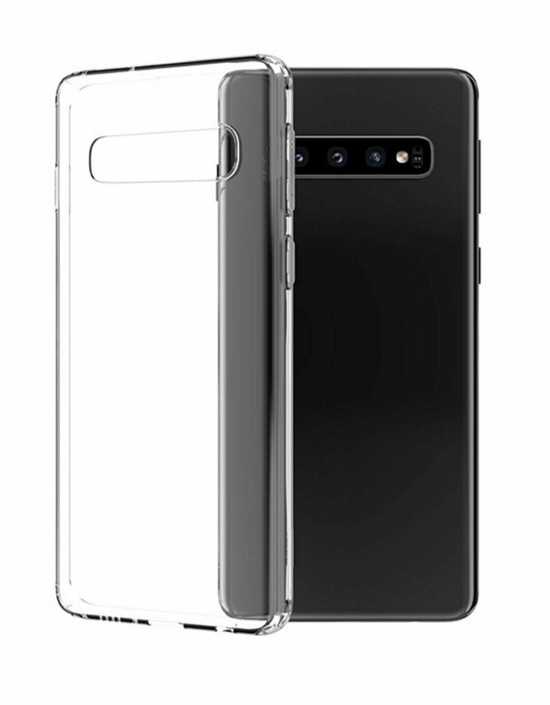 Силиконовый прозрачный чехол для Samsung Galaxy S10 Plus