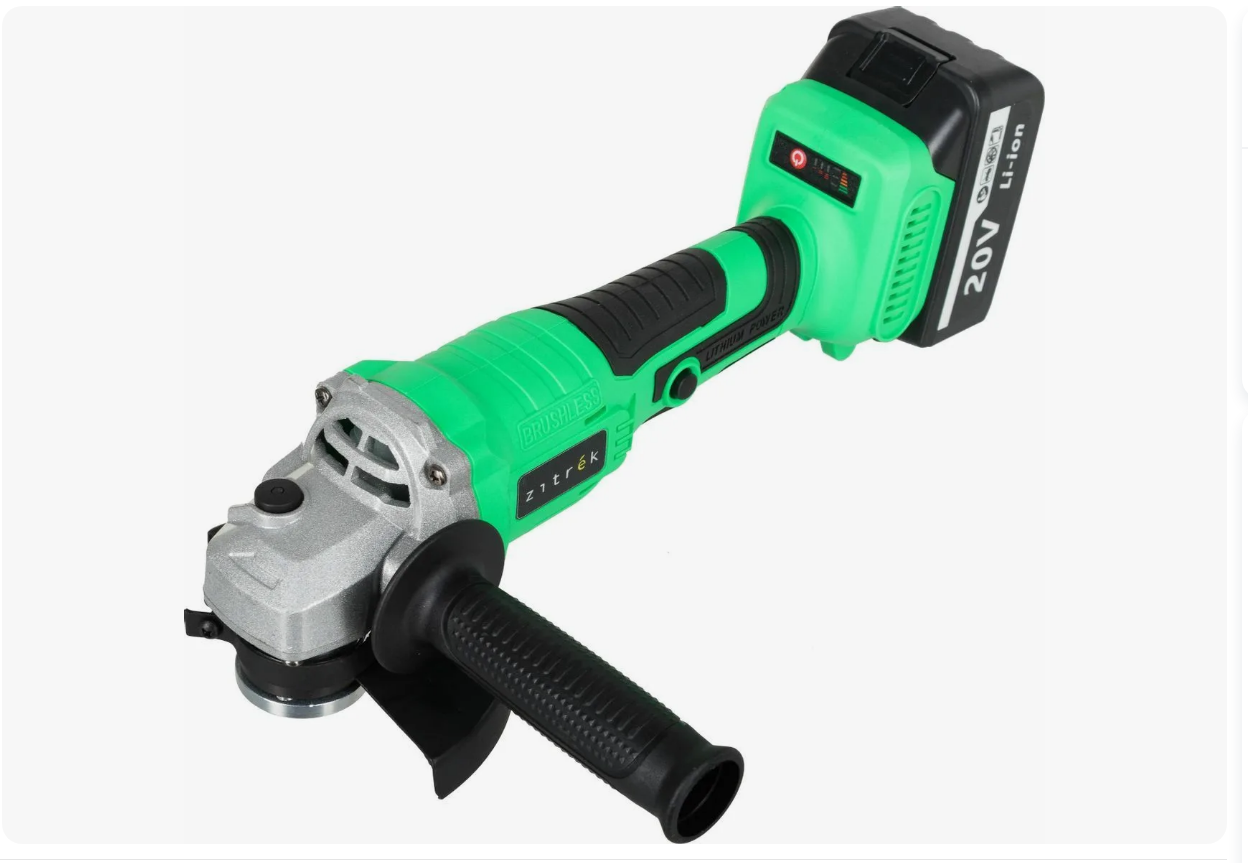 Углошлифовальная машина Zitrek AG 20 Pro (125мм, 20B, Li-Ion аккум. 4 Aч - 1шт, ЗУ, кейс)