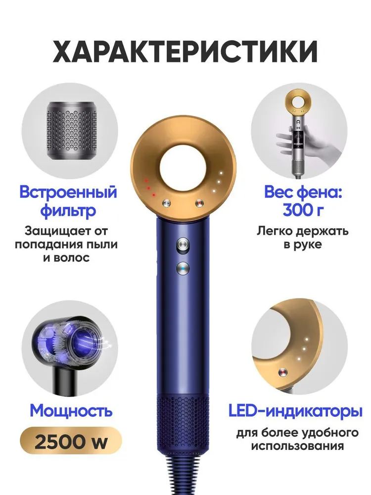 STIMAXON Фен для волос профессиональный желтый